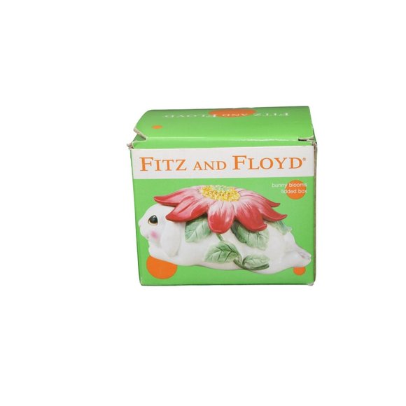 Fitz and Floyed Bunny Blooms Lidded Box - NIB - Picture 1 of 11